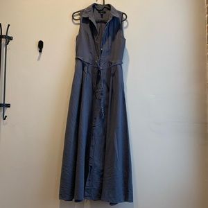 Banana Republic Sleeveless Linen/cotton maxi shirt dress